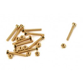 Brass screws with nuts M1,4x10mm