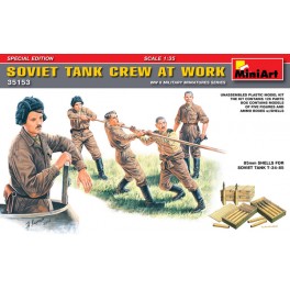 Soviet tank crew at work