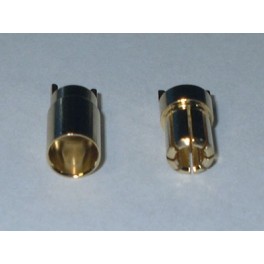 Gold-plated connectors 6mm