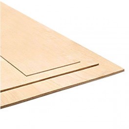 Birch plywood 1,0x300x600mm 3 ply