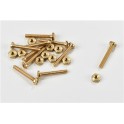 Brass screws with nuts M1x5mm